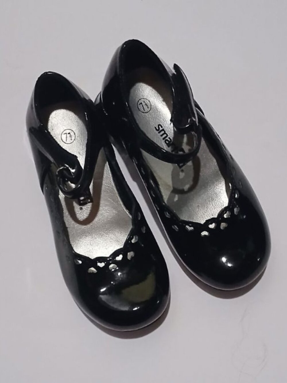 Girls 7 1/2 Smart Fit Black Shoes